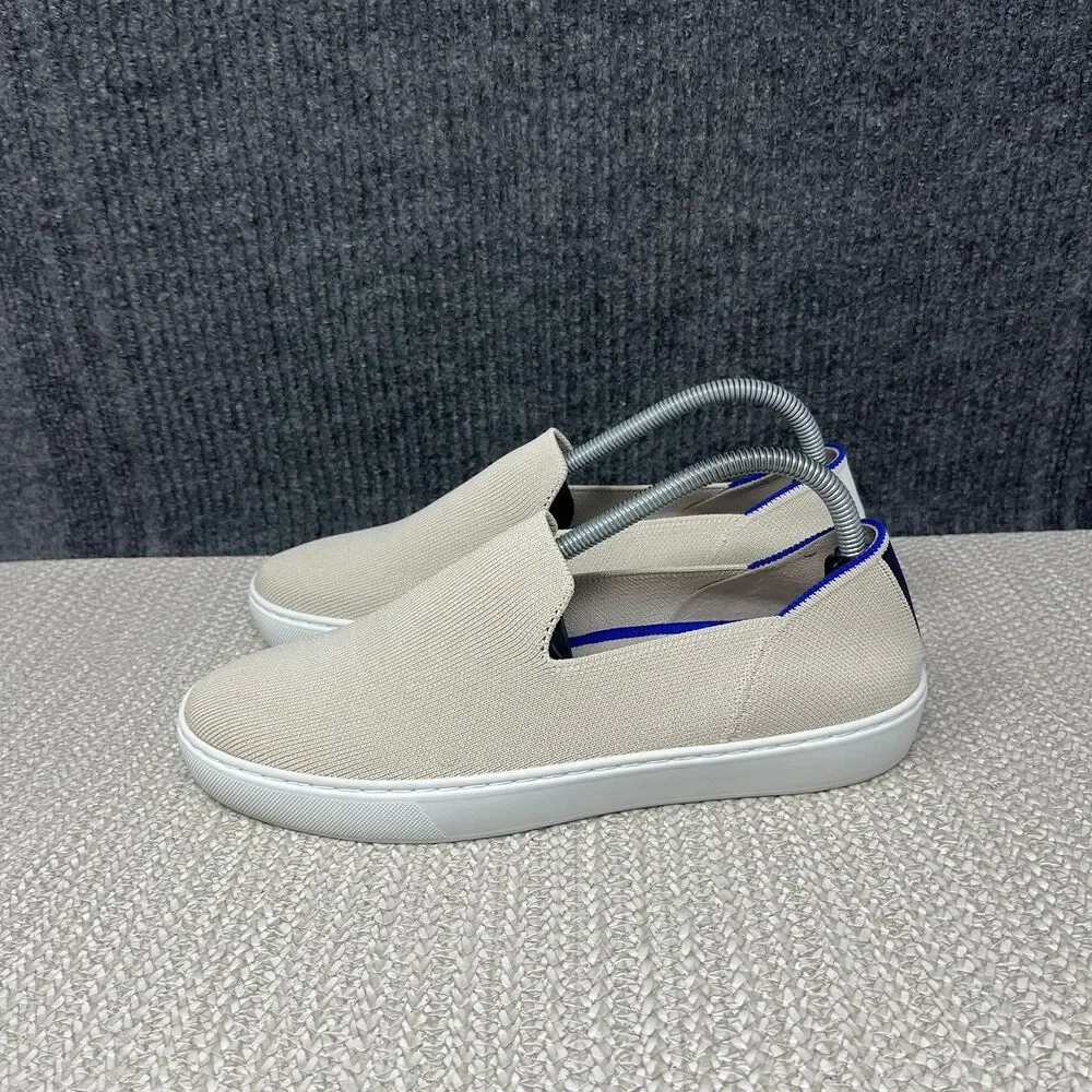 Rothy’s The Slip On Sneaker Sand Ivory Cream Flat Shoes Women’s Size 9.5 US